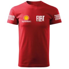 T-shirt Męski Fiat - Czerwone