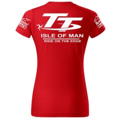 Koszulka Damska TT Isle of Man - Czerwona