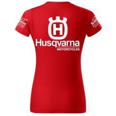 Koszulka Damska Husqvarna - Czerwona