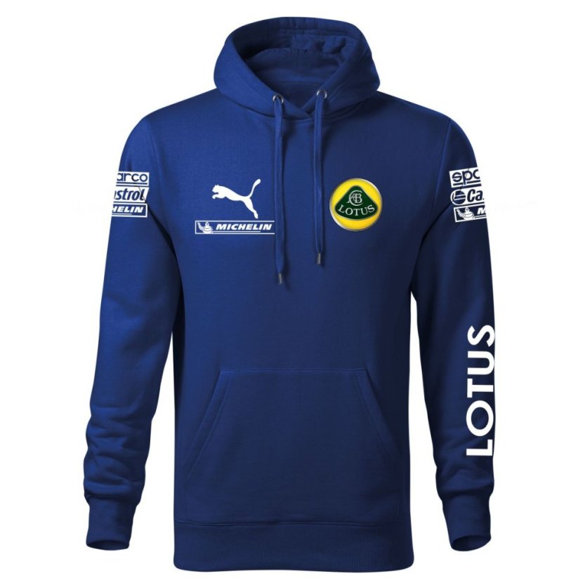Autóipari Férfi Kapucnis Lotus - Kék - Méret: M
