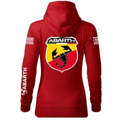 Automobilová Dámská Mikina Fiat Abarth - Červená