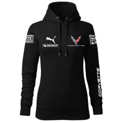 Automobilová Dámská Mikina Corvette - Černá