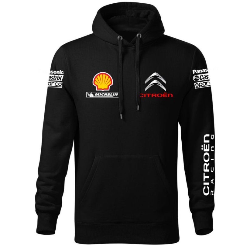 Autóipari Férfi Kapucnis Citroën - Fekete - Méret: XL