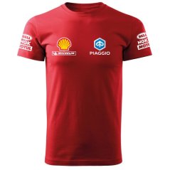 T-shirt Męski Piaggio - Czerwone
