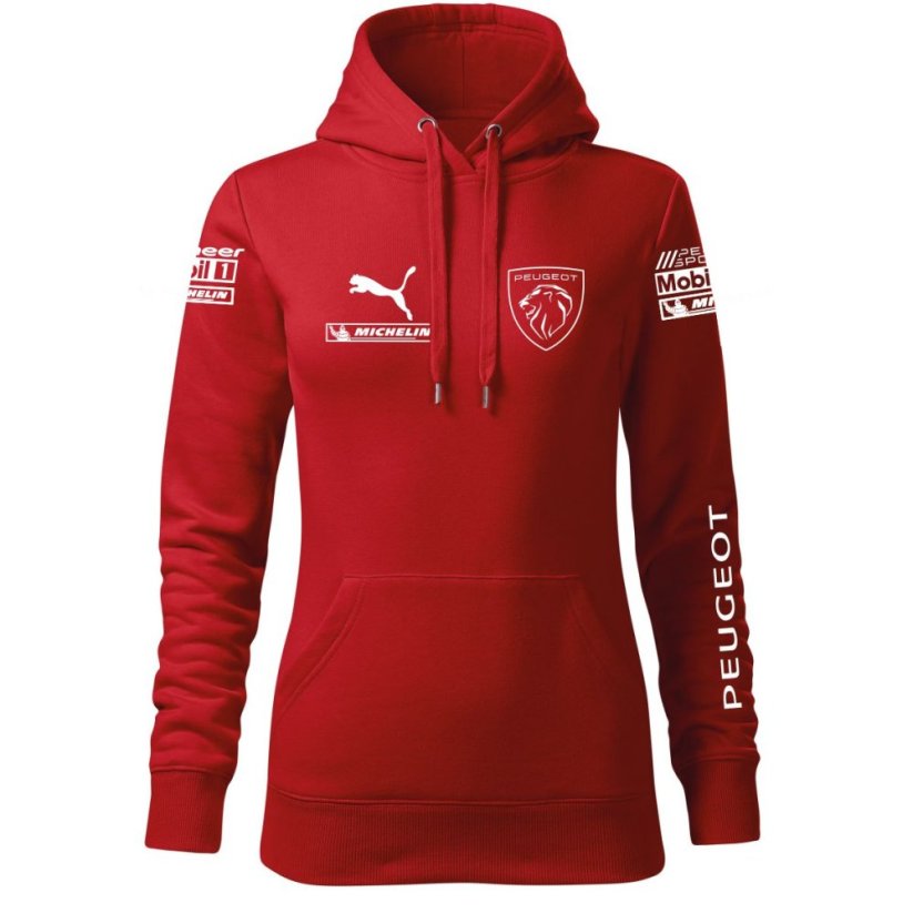 Bluza samochodowa dla kobiet Peugeot New - czerwona - Rozmiar: XL