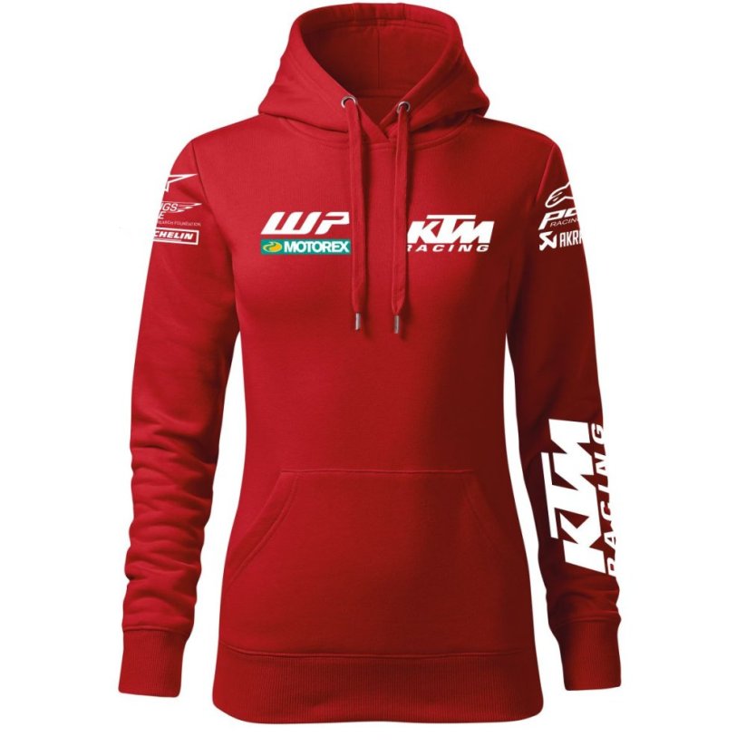 Damska Bluza Motocyklowa K.M. - Czerwona - Rozmiar: 2XL