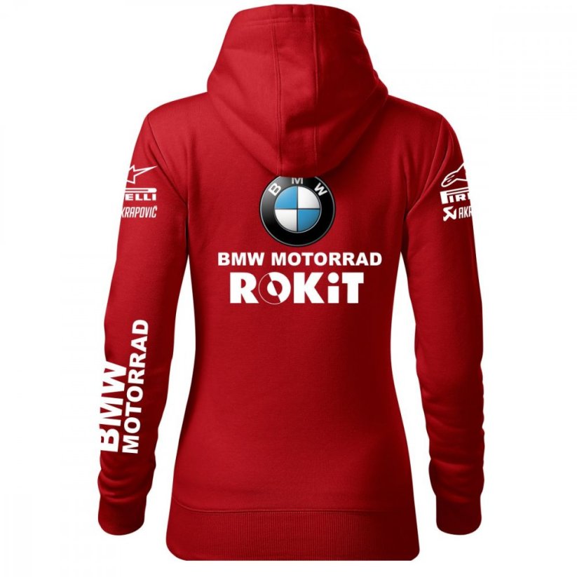 Damska bluza motocyklowa BMW Motorrad - czerwona - Rozmiar: XS