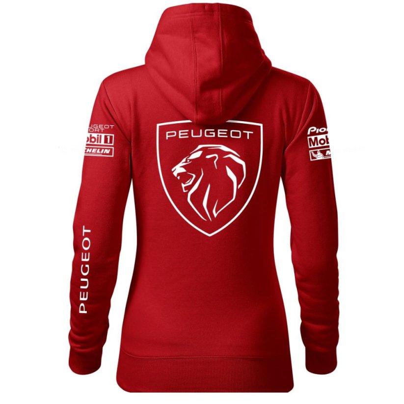 Bluza samochodowa dla kobiet Peugeot New - czerwona - Rozmiar: XL