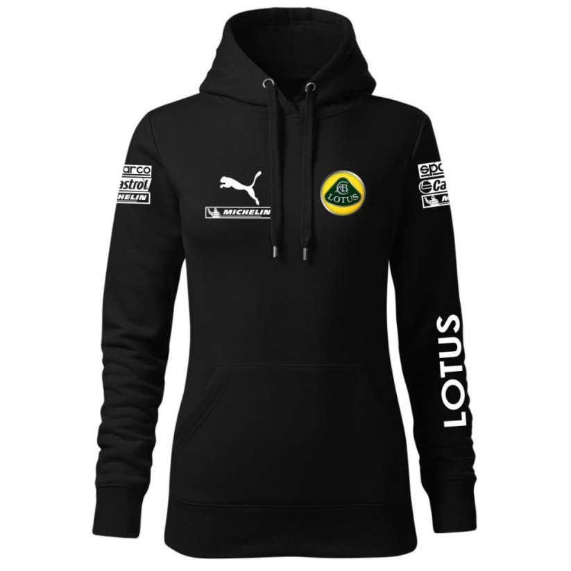 Automobilová Dámská Mikina Lotus - Černá - Velikost: S
