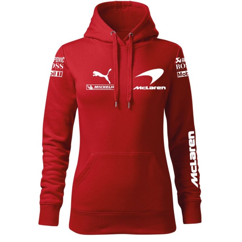 Bluza samochodowa dla kobiet Mclaren - czerwona - Rozmiar: XL