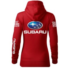 Bluza samochodowa dla kobiet Subaru - czerwona