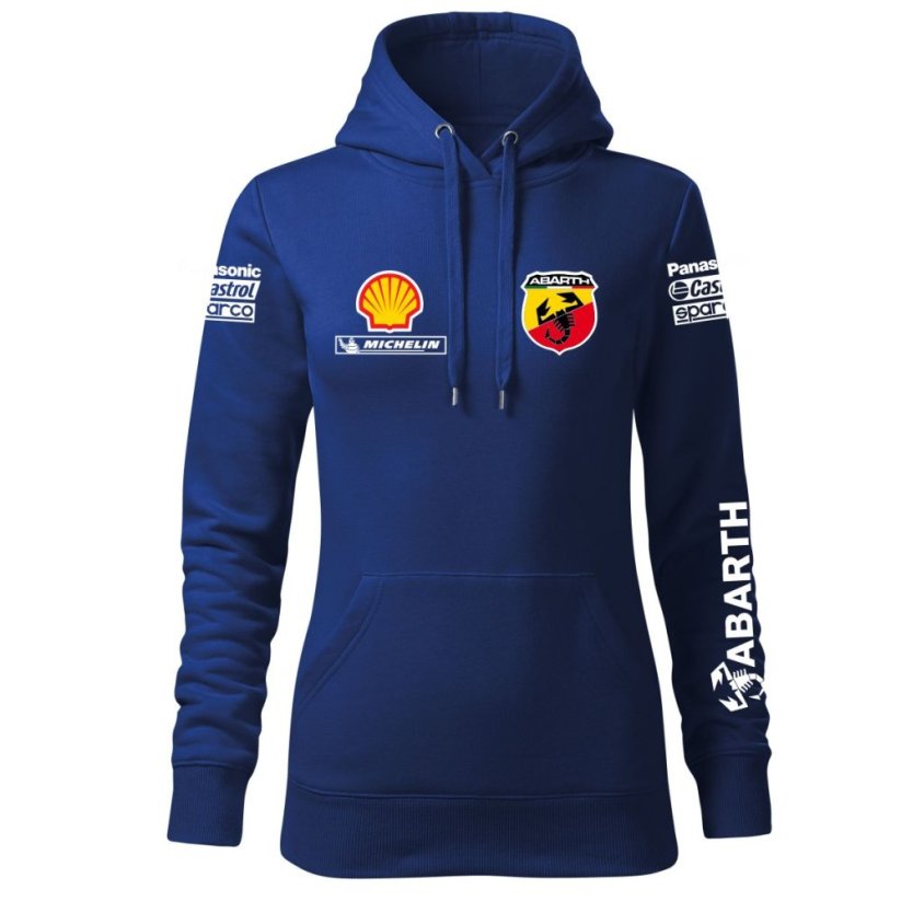Automobilová Dámská Mikina Fiat Abarth - Modrá - Velikost: M