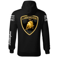 Autóipari Férfi Kapucnis Lamborghini - Fekete