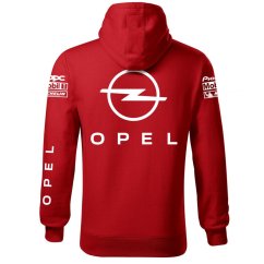Autóipari Férfi Kapucnis Opel - Piros