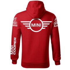 Autóipari Férfi Kapucnis Mini Cooper - Piros