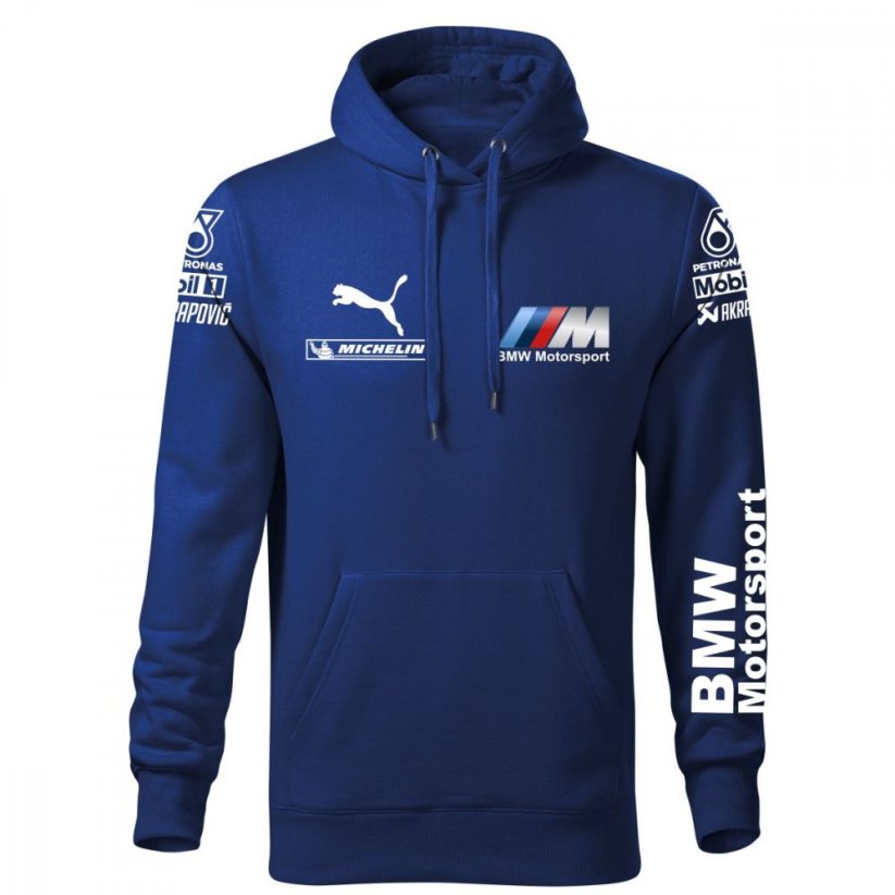 Autóipari Férfi Kapucnis BMW M - Kék - Méret: 4XL