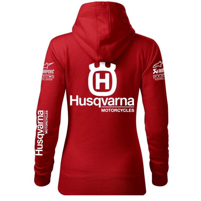 Damska bluza motocyklowa Husqvarna - czerwona - Rozmiar: XL
