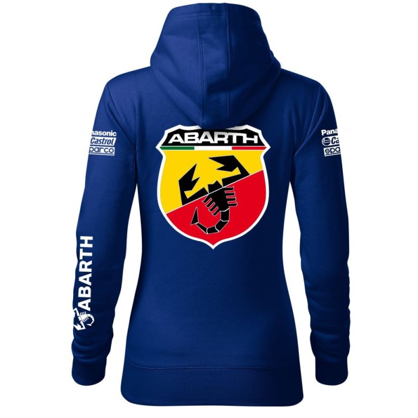 Automobilová Dámská Mikina Fiat Abarth - Modrá - Velikost: M