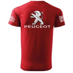 T-shirt Męski Peugeot - Czerwone