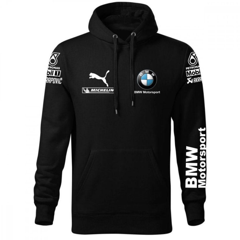 Autóipari Férfi Kapucnis BMW - Fekete - Méret: M