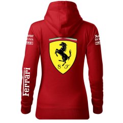 Bluza samochodowa dla kobiet Ferrari - czerwona