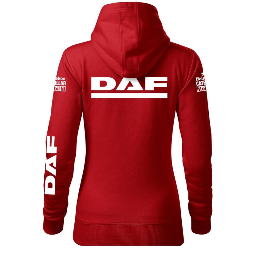 Bluza samochodowa dla kobiet DAF - czerwona - Rozmiar: 2XL