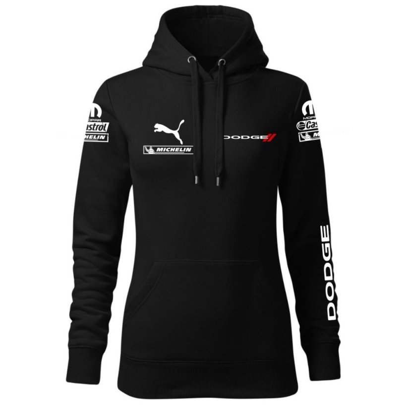 Automobilová Dámská Mikina Dodge - Černá - Velikost: XS