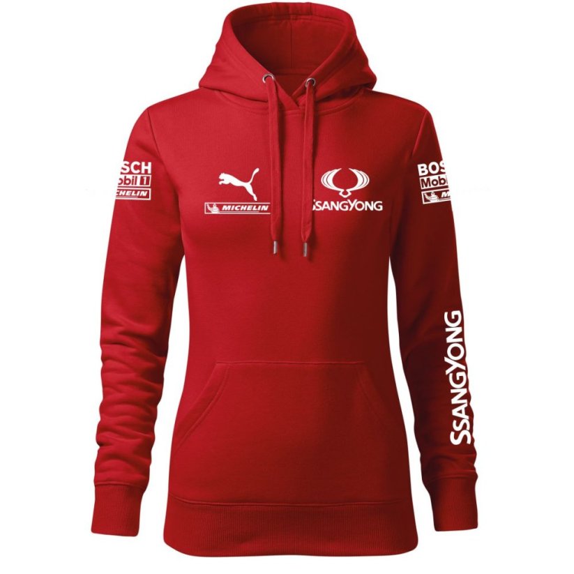 Bluza samochodowa dla kobiet SsangYong - czerwona - Rozmiar: S