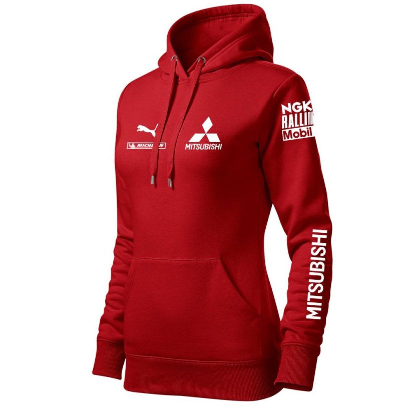 Bluza samochodowa dla kobiet Mitshubishi - czerwona - Rozmiar: XS