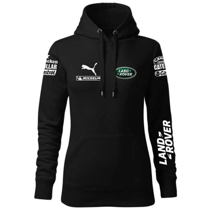 Automobilová Dámská Mikina Land Rover - Černá - Velikost: XL