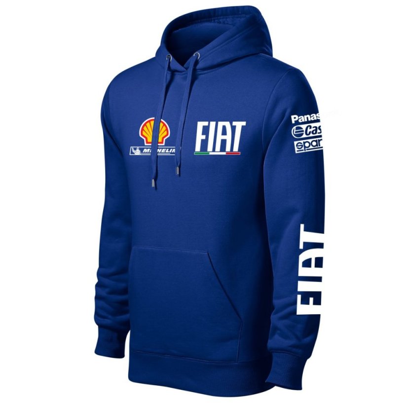 Autóipari Férfi Kapucnis Fiat - Kék - Méret: L