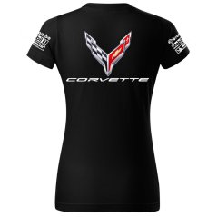 Női Póló Corvette - Fekete