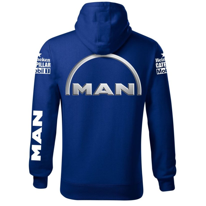 Autóipari Férfi Kapucnis Man - Kék - Méret: L