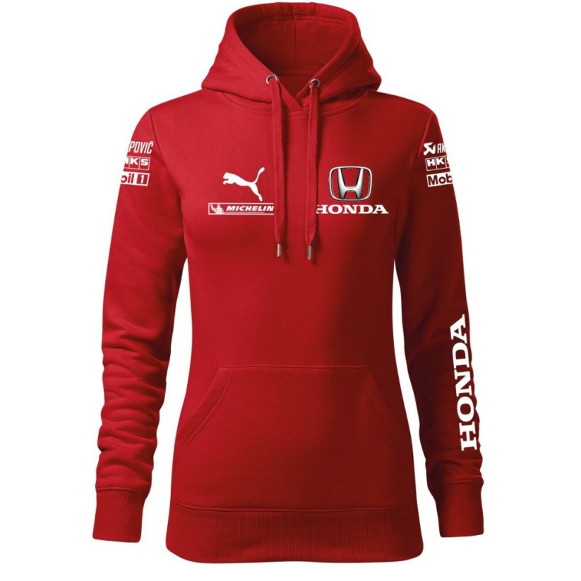 Bluza samochodowa dla kobiet Honda - czerwona - Rozmiar: M