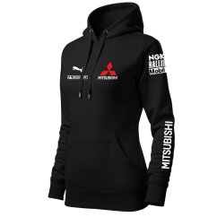 Automobilová Dámská Mikina Mitshubishi - Černá