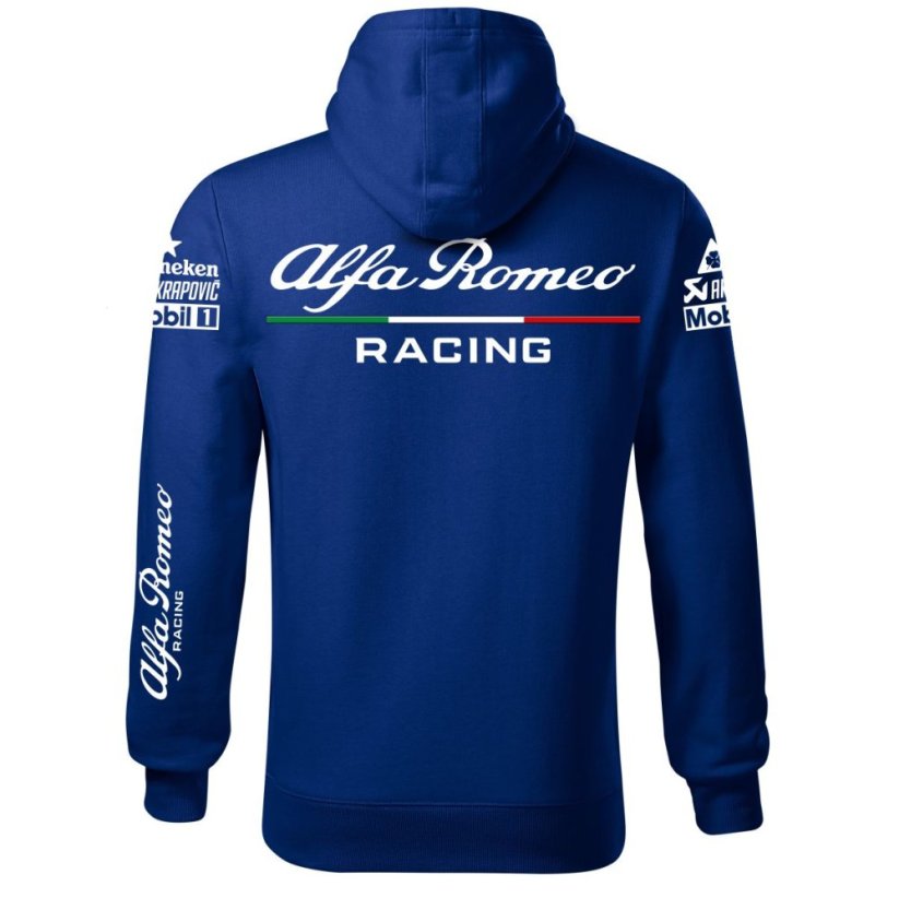 Autóipari Férfi Kapucnis Alfa Romeo - Kék - Méret: M