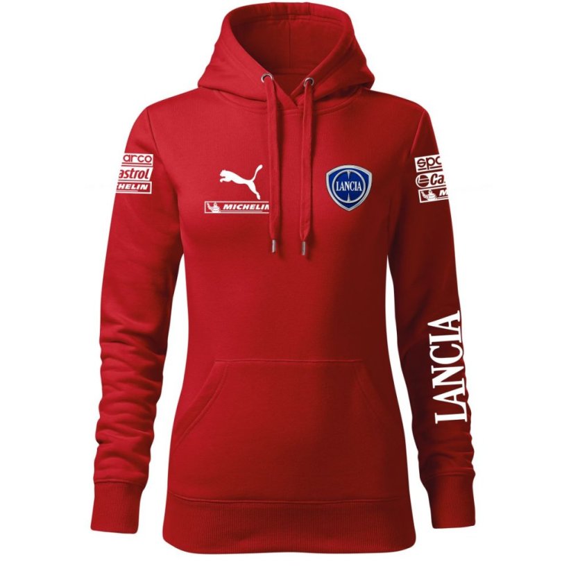 Bluza samochodowa dla kobiet Lancia - czerwona - Rozmiar: L