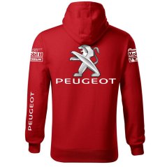 Męska bluza samochodowa Peugeot - Czerwony
