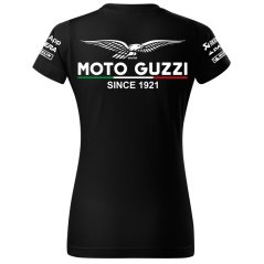 Női Póló Moto Guzzi - Fekete