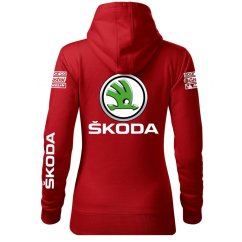 Bluza samochodowa dla kobiet Škoda - czerwona