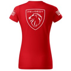 Koszulka Damska Peugeot New - Czerwona