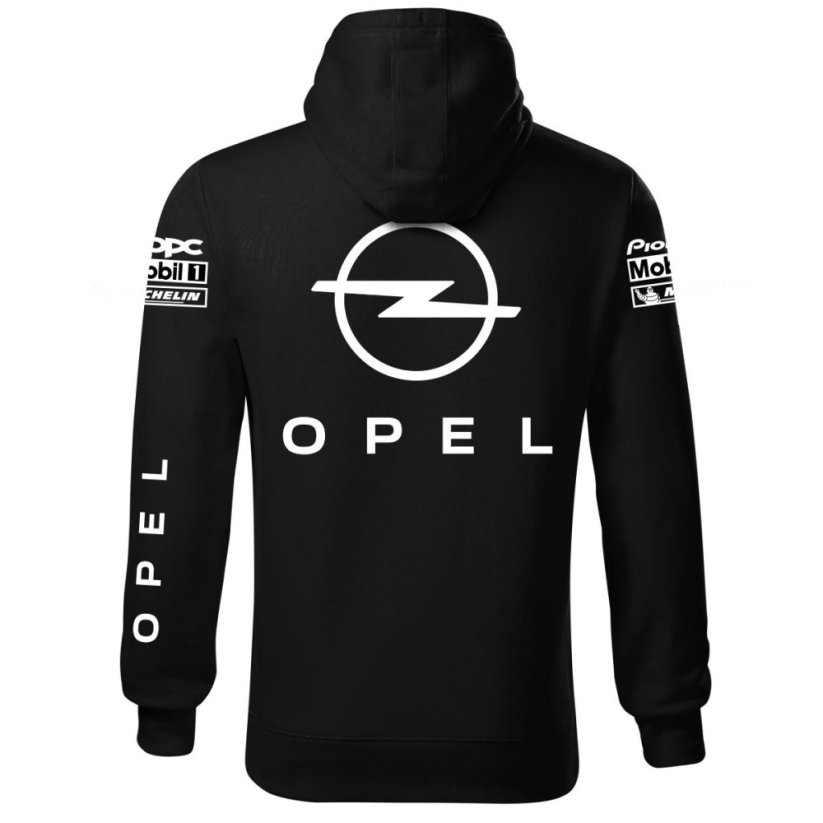 Autóipari Férfi Kapucnis Opel - Fekete - Méret: 2XL