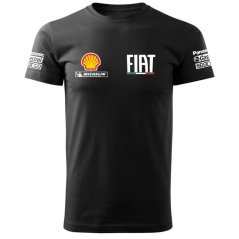 T-shirt Męski Fiat - Czarny