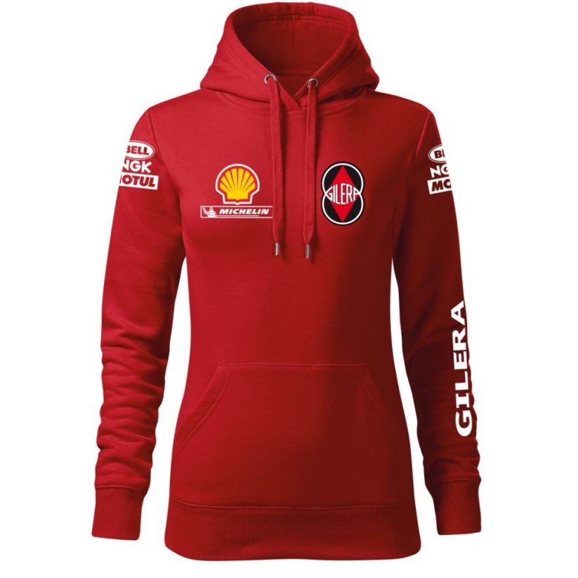 Damska bluza motocyklowa Gilera - czerwona - Rozmiar: XL
