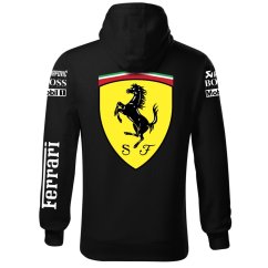 Autóipari Férfi Kapucnis Ferrari - Fekete