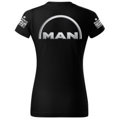 T-shirt Damski MAN - Czarny