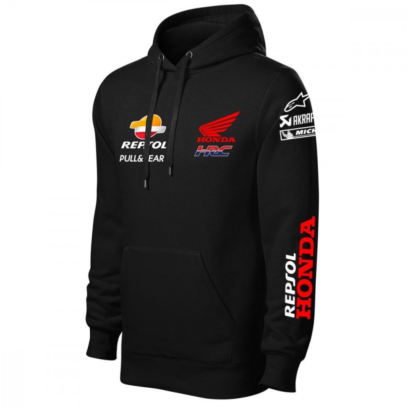 Męska bluza motocyklowa Honda-Moto - Czarny