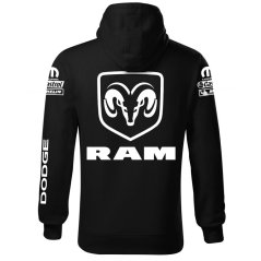Autóipari Férfi Kapucnis Dodge Ram - Fekete
