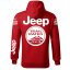 Autóipari Férfi Kapucnis Jeep - Piros - Méret: 3XL