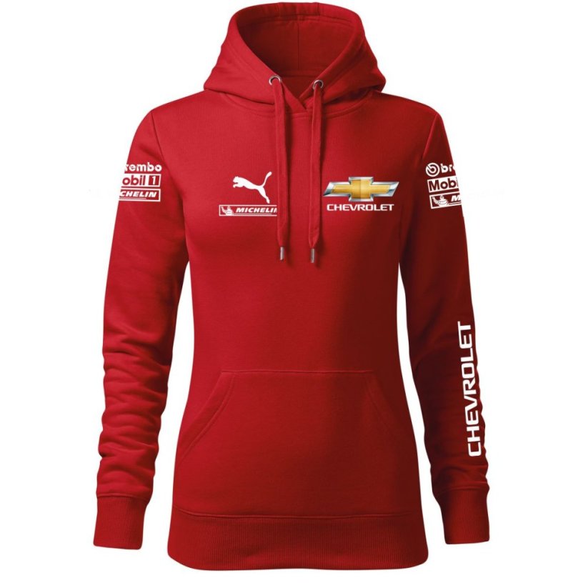 Bluza samochodowa dla kobiet Chevrolet - czerwona - Rozmiar: L